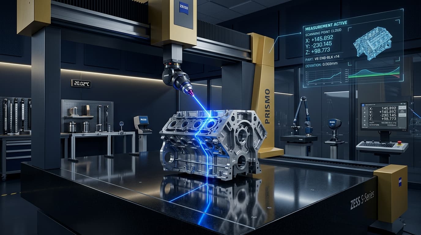 Zeiss CMM dimensional coordinate inspection